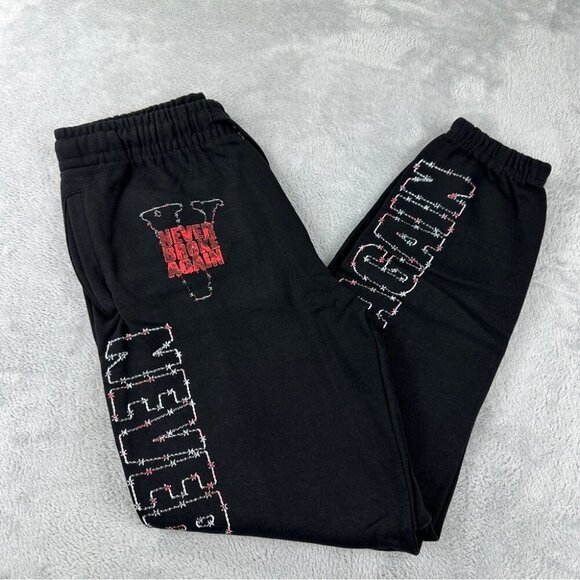 Vlone x Never Broke Again Black Sweatpants Men's Size Small - Picture 2 of 12